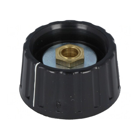 Buton rotativ negru cu indicator 36mm | Electronic-mag.ro | Componente Electronice