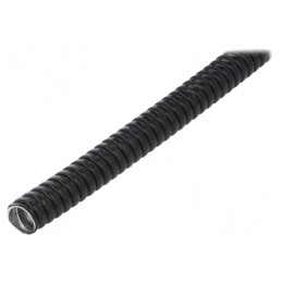 Tub de protecție oțel galvanizat negru IP67 17mm | Electronic-mag.ro | Componente Electronice