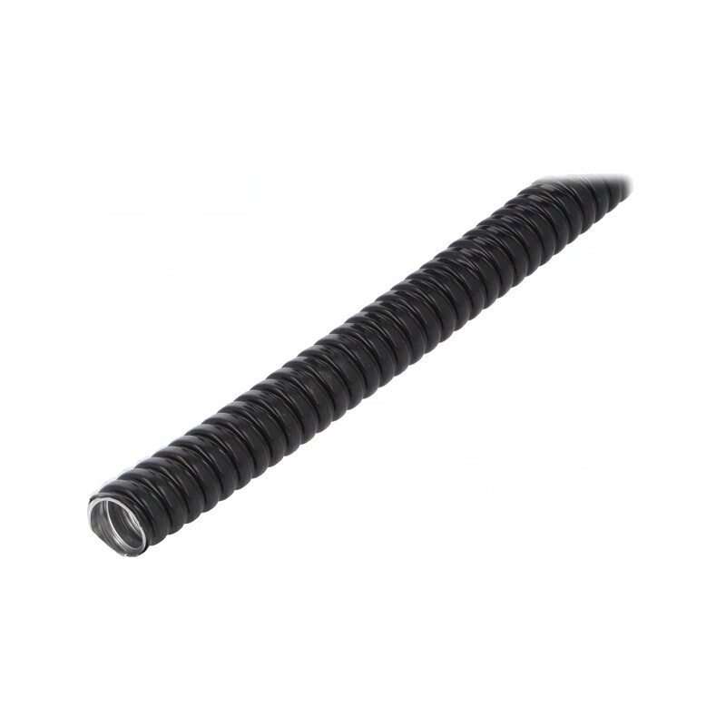 Tub de protecție oțel galvanizat negru IP67 17mm | Electronic-mag.ro | Componente Electronice