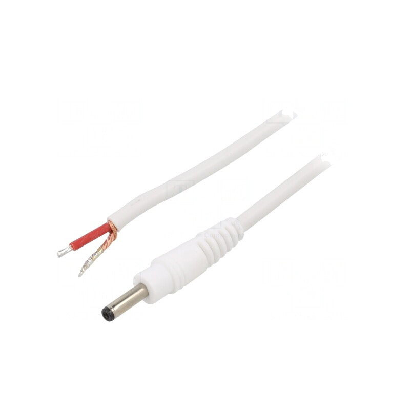 Cablu Alimentare 1.5m Alb 3.5/1.3mm | Electronic-mag.ro | Componente Electronice