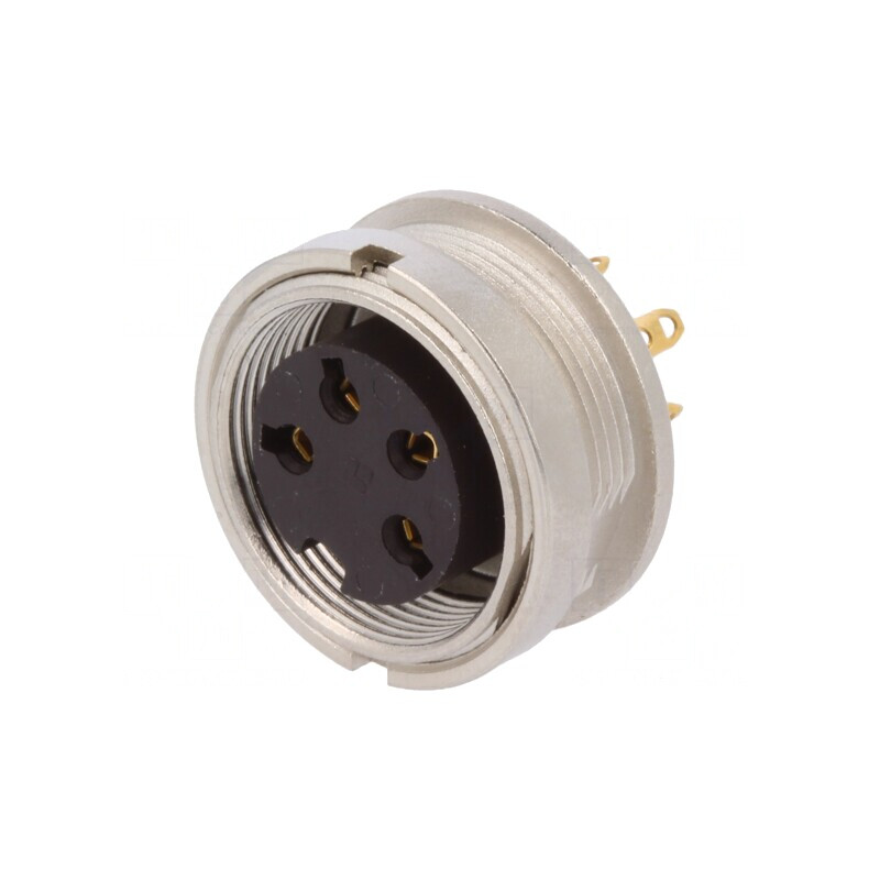 Conector M16 Soclu Mamă 4 PIN 5A 250V IP40 | Electronic-mag.ro | Componente Electronice