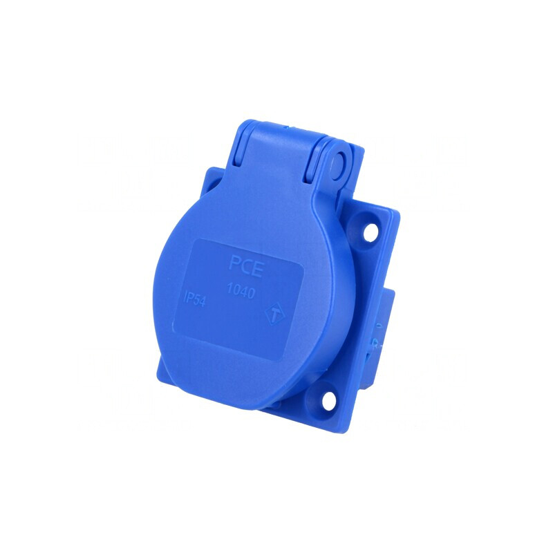 Conector Alimentare AC 250VAC 16A Albastru 2P+PE | Electronic-mag.ro | Componente Electronice