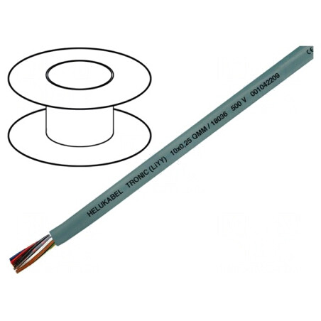 Cablu LiYY 21x0,14mm2 neecranat 350V gri Clasa 5 | Electronic-mag.ro | Componente Electronice