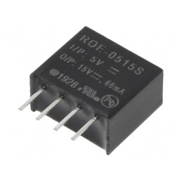 Convertor DC/DC 1W 4.5-5.5V la 15V 66mA SIP4 | Electronic-mag.ro | Componente Electronice