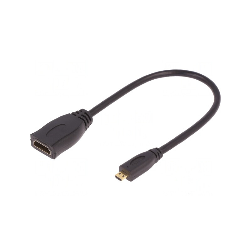 Cablu HDMI 1.4 micro HDMI 0.2m Negru | Electronic-mag.ro | Componente Electronice