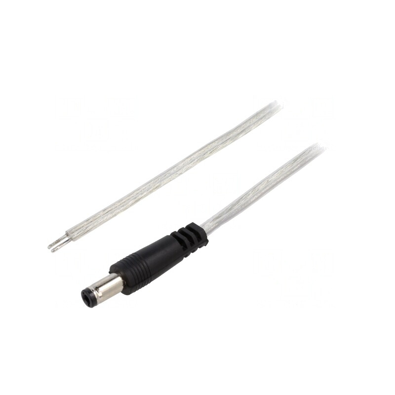 Cablu 2x0,5mm2 cu Mufă DC 5,5/2,5 Transparent 2m | Electronic-mag.ro | Componente Electronice