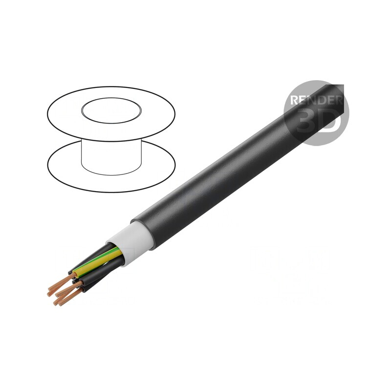 Cablu electric Cu 1kV 10G1mm2 neecranat negru | Electronic-mag.ro | Componente Electronice