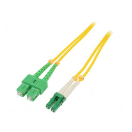 Patch Cord Fibră Optică LC/APC la SC/APC 3m 9/125um | Electronic-mag.ro | Componente Electronice