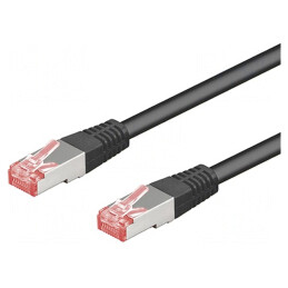 Patch Cord S/FTP Cat 6a Negru 3m | Electronic-mag.ro | Componente Electronice