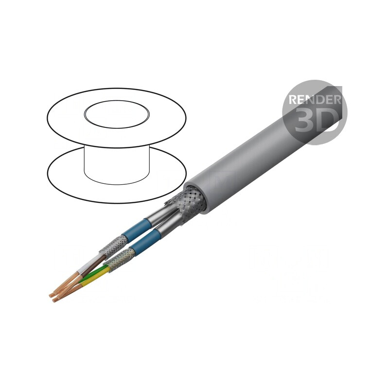 Cablu PVC Gri 2x2x0,14mm2 350V Cu Autostingere | Electronic-mag.ro | Componente Electronice