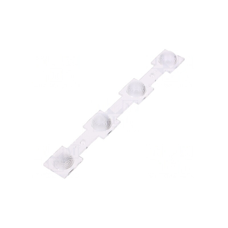 Lentilă LED Dreptunghiulară Transparentă 50° Neagră | Electronic-mag.ro | Componente Electronice