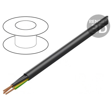 Cablu JZ-600 HMH 3G2,5mm2 Cu Negru 600V 1kV | Electronic-mag.ro | Componente Electronice