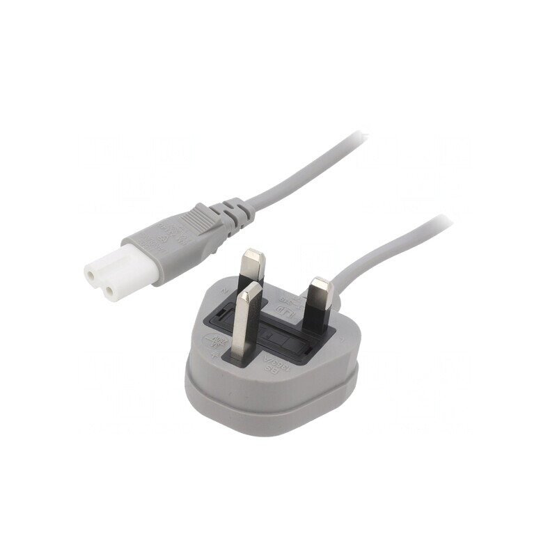 Cablu Alimentare 1.8m Gri 3A | Electronic-mag.ro | Componente Electronice