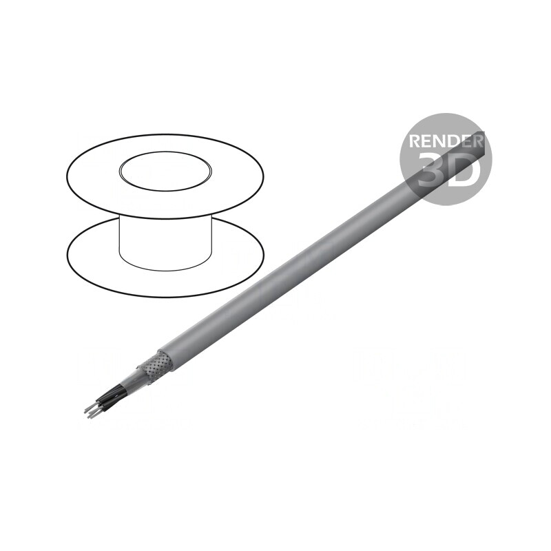 Cablu Ecranat PVC 5x1mm2 Cupru Cositorit | Electronic-mag.ro | Componente Electronice