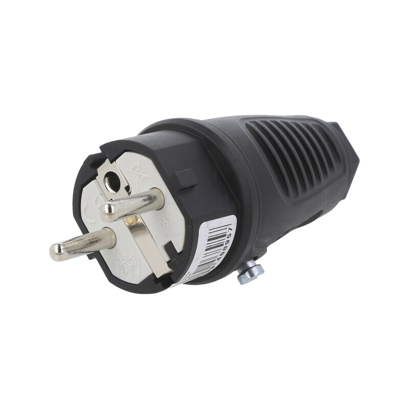 Mufă Conector Alimentare AC 2P PE 250V 16A Pe Cablu | Electronic-mag.ro | Componente Electronice