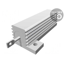 Rezistor Bobinat cu Radiator 1,5Ω 50W | Electronic-mag.ro | Componente Electronice