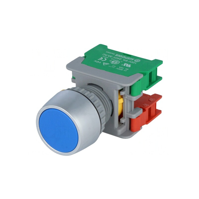 Comutator Acționat Prin Apăsare 22mm 1NC 1NO | Electronic-mag.ro | Componente Electronice