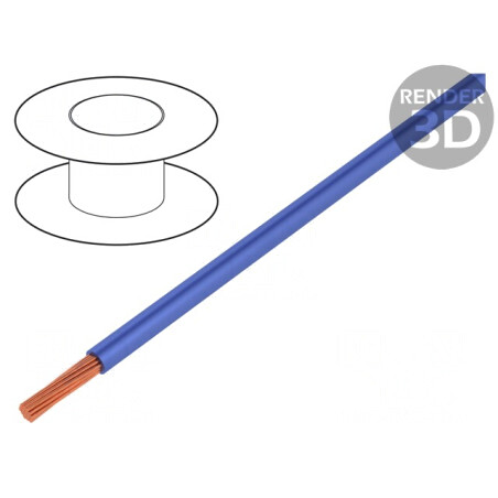 Cablu Silivolt 2V 1x0.75mm2 Cu Silicon Albastru 1.5kV | Electronic-mag.ro | Componente Electronice