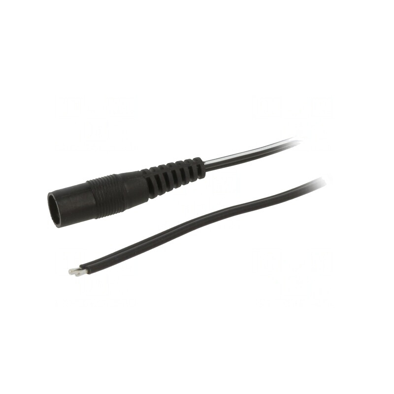 Cablu Alimentare DC 5,5/2,1 Negru 3m | Electronic-mag.ro | Componente Electronice