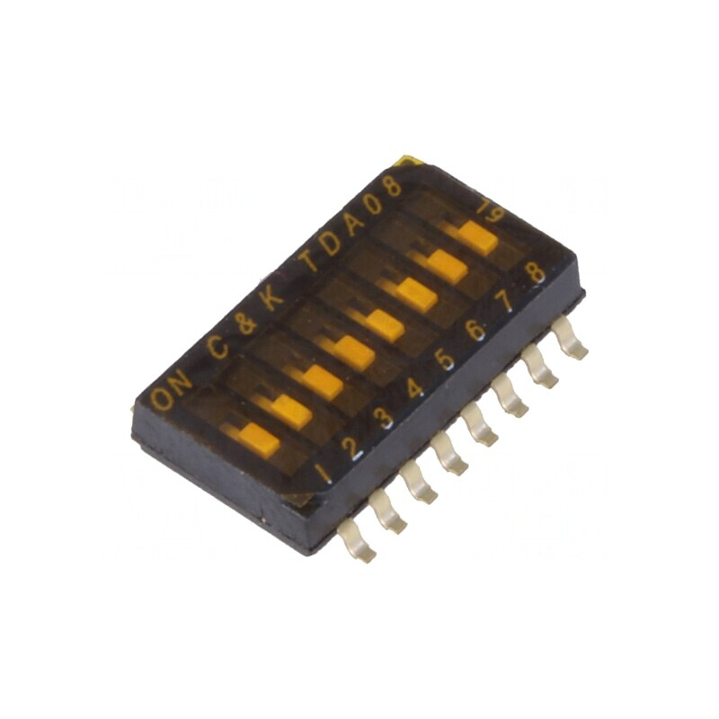 Comutator DIP-SWITCH 8 Secțiuni OFF-ON 24VDC | Electronic-mag.ro | Componente Electronice