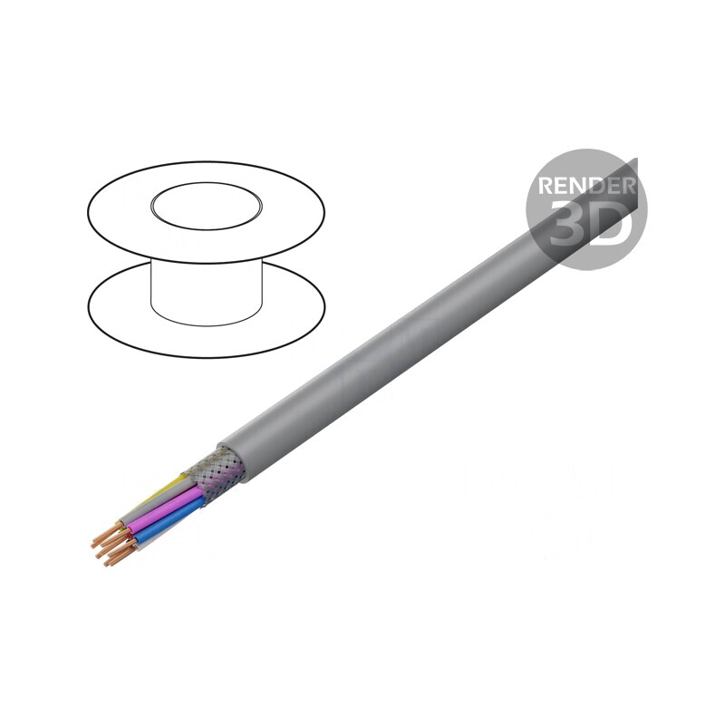 Cablu fără halogen UNITRONIC® LiHCH 8x0,34mm2 60V gri-bej | Electronic-mag.ro | Componente Electronice