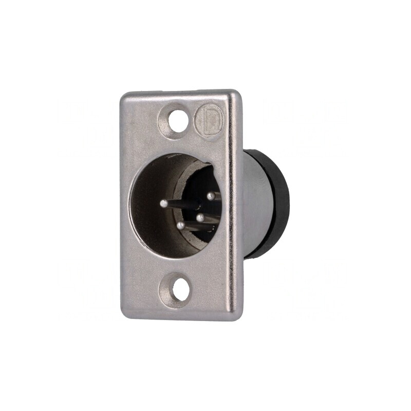 Soclu XLR Tată 4 PIN Argintat | Electronic-mag.ro | Componente Electronice