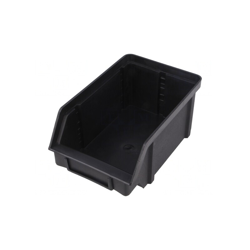 Cuvă ESD Polipropilenă Neagră 101x74x157mm 1kΩ | Electronic-mag.ro | Componente Electronice
