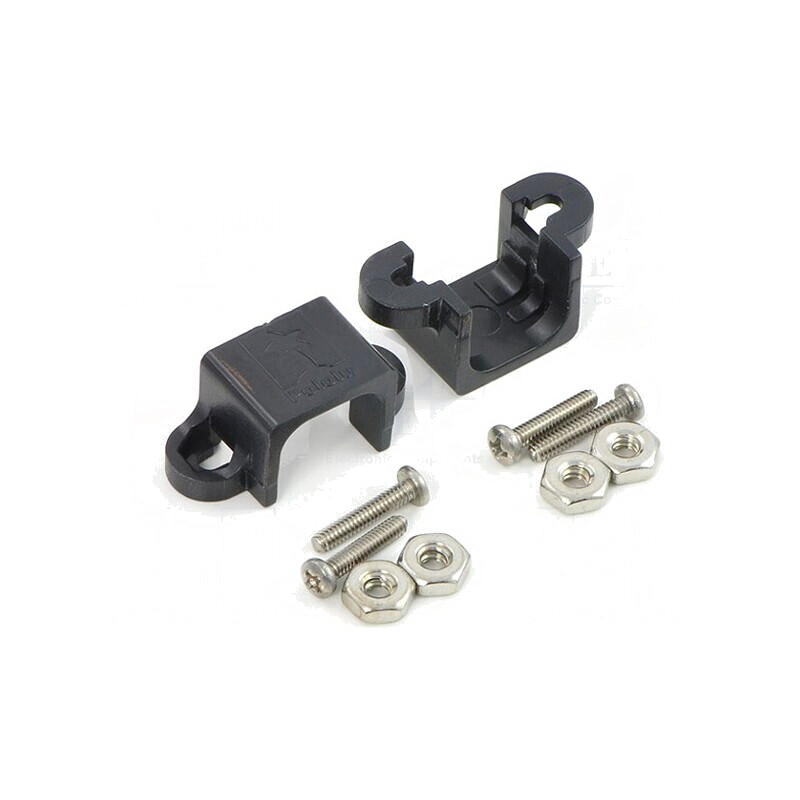 Suport Negru Mat pentru Fixare din Plastic, 18mm, Set 2 Buc. | Electronic-mag.ro | Componente Electronice