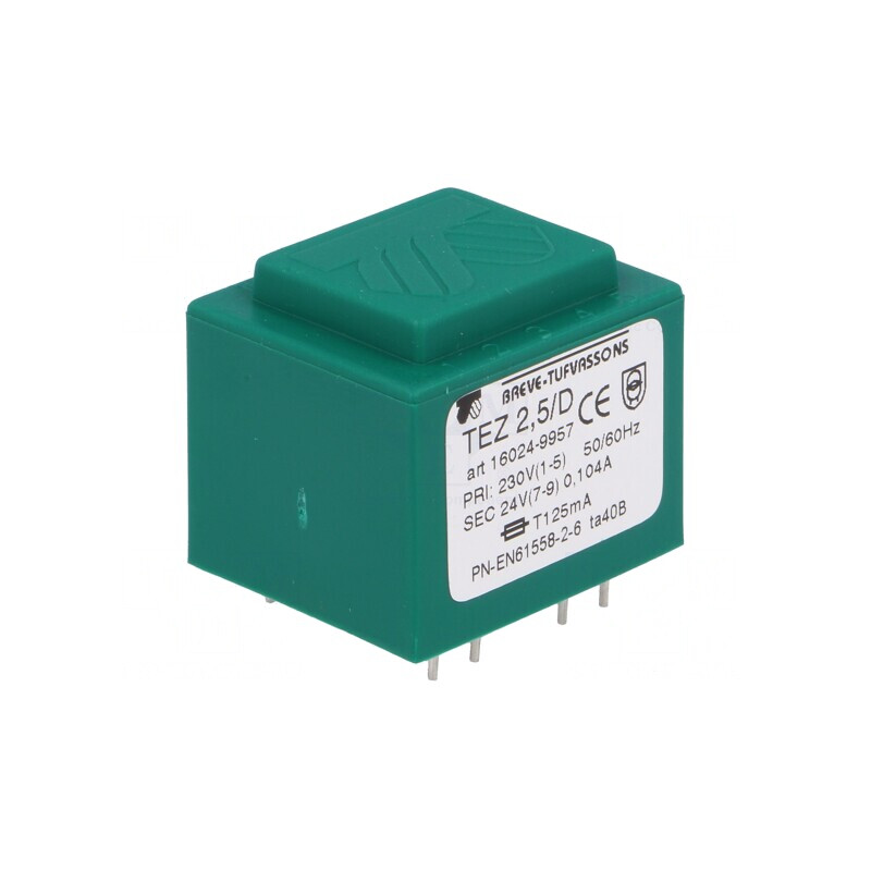Transformator încapsulat 2,5VA 230V 24V PCB | Electronic-mag.ro | Componente Electronice