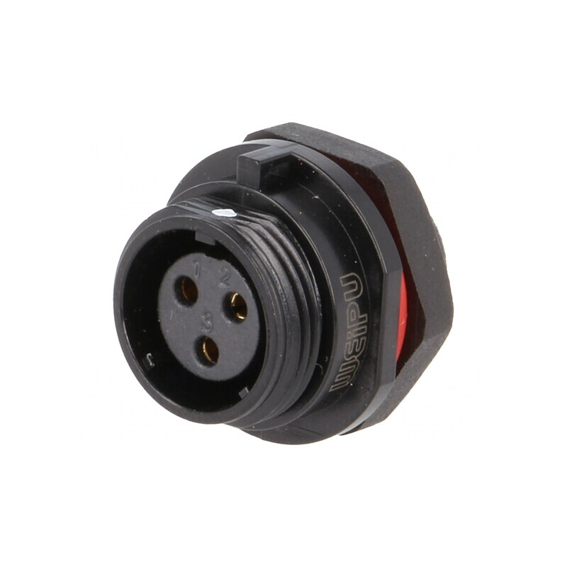 Soclu SP13 Mamă 3 Pin IP68 pentru Panou | Electronic-mag.ro | Componente Electronice