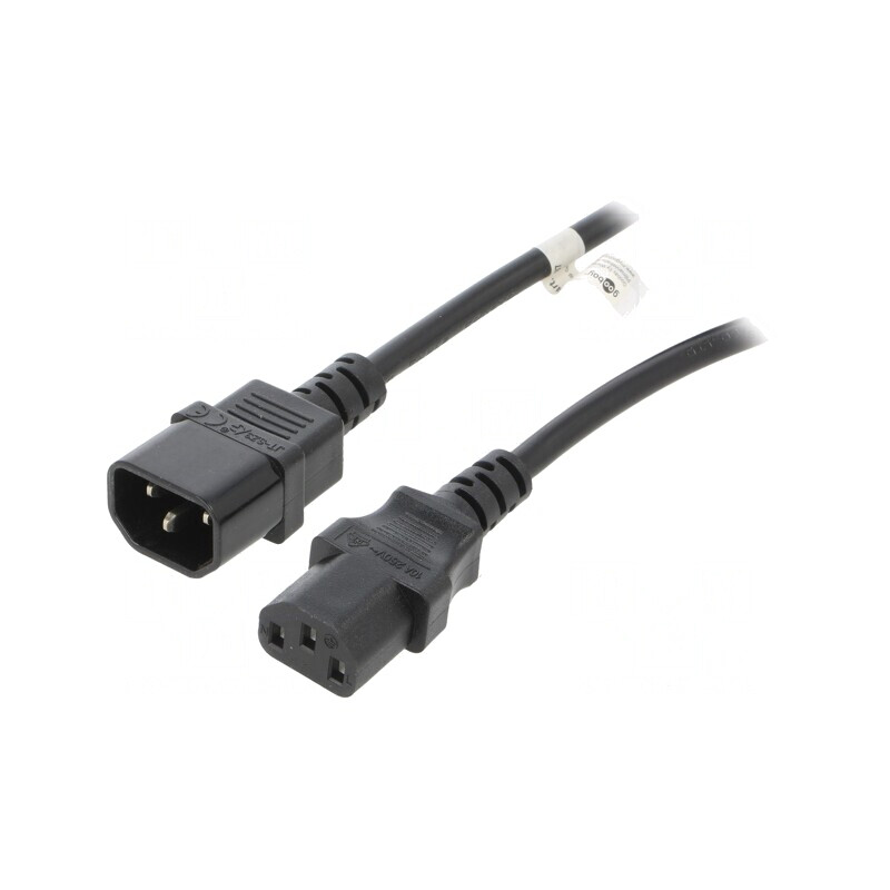 Cablu Alimentare IEC C13-C14 1m Negru 10A 250V | Electronic-mag.ro | Componente Electronice Cablu Alimentare IEC C13-C14 1m Negru 10A 250V | Electronic-mag.ro | Componente Electronice