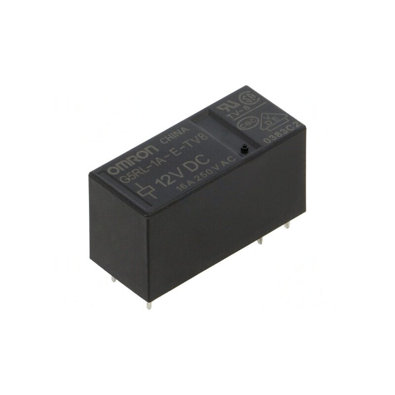 Releu electromagnetic 12VDC 16A 250VAC PCB | Electronic-mag.ro | Componente Electronice