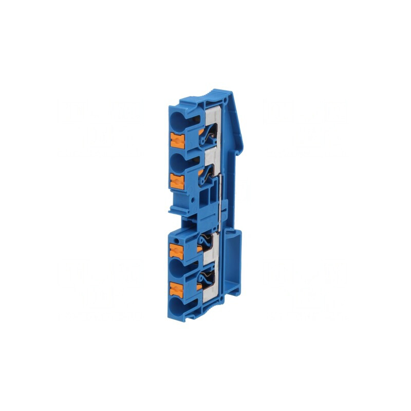 Terminal de Îmbinare Șine Albastru 4 Borne 0.5-10mm2 | Electronic-mag.ro | Componente Electronice