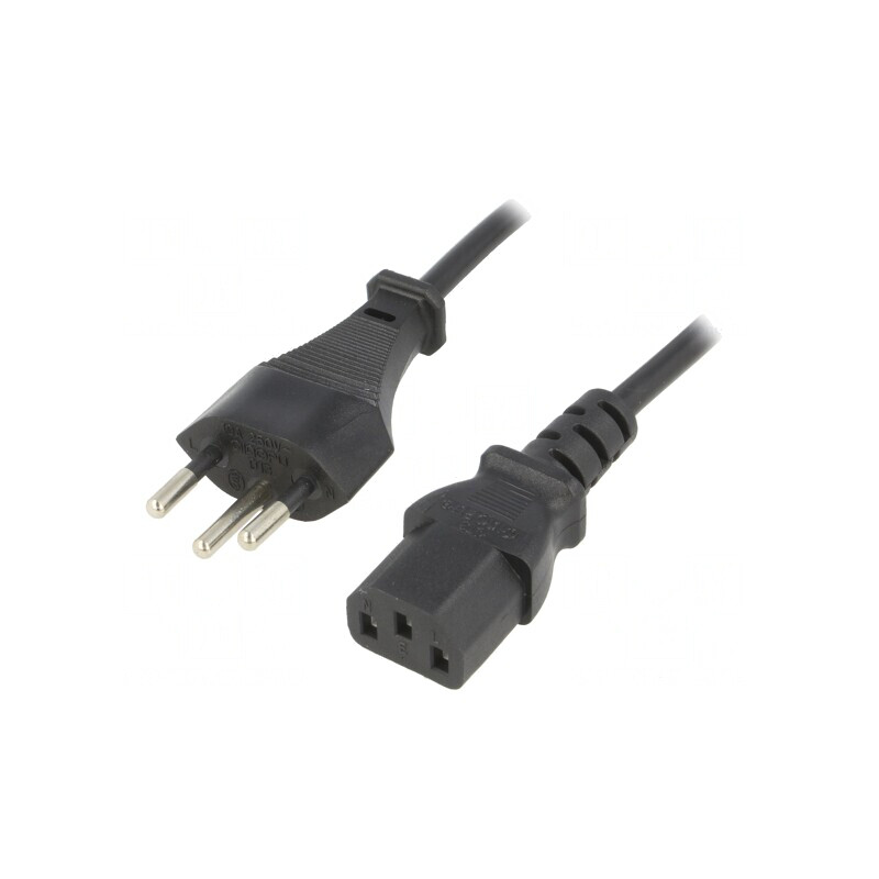Cablu Alimentare 3x0,75mm2 IEC C13 SEV-1011 1,8m 10A | Electronic-mag.ro | Componente Electronice