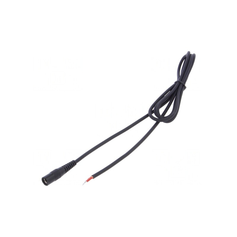 Cablu Alimentare DC 5,5mm/2,1mm Negru 1,5m | Electronic-mag.ro | Componente Electronice