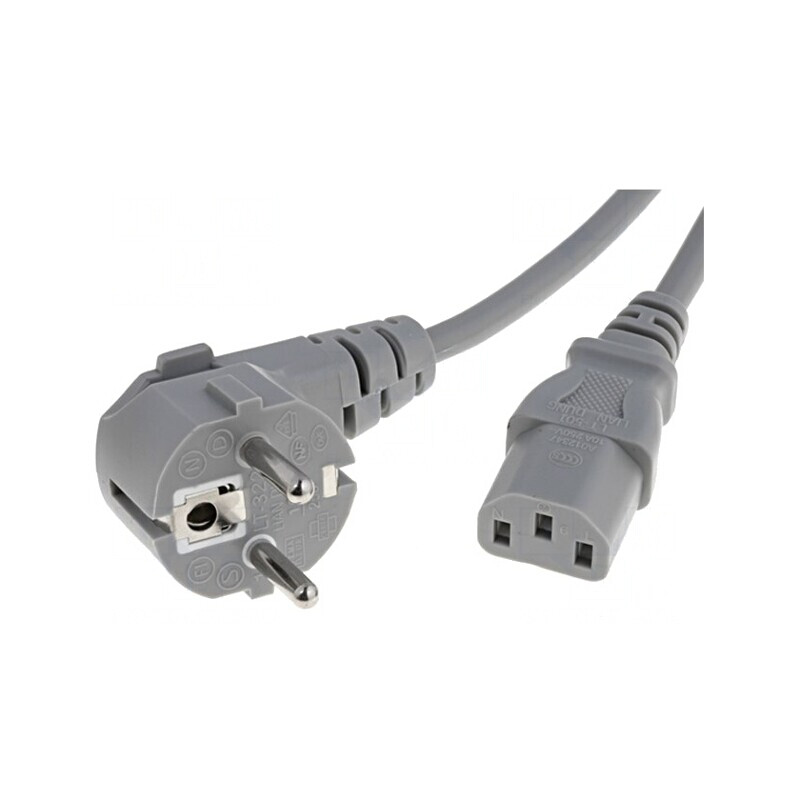 Cablu Electric 3x0,75mm2 Ștecăr Unghiular CEE 7/7 la IEC C13 | Electronic-mag.ro | Componente Electronice