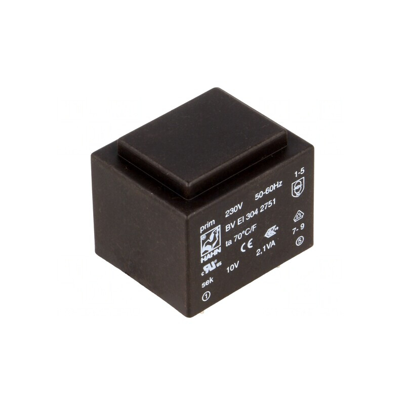 Transformator încapsulat 2,1VA 230V 10V 210mA PCB | Electronic-mag.ro | Componente Electronice