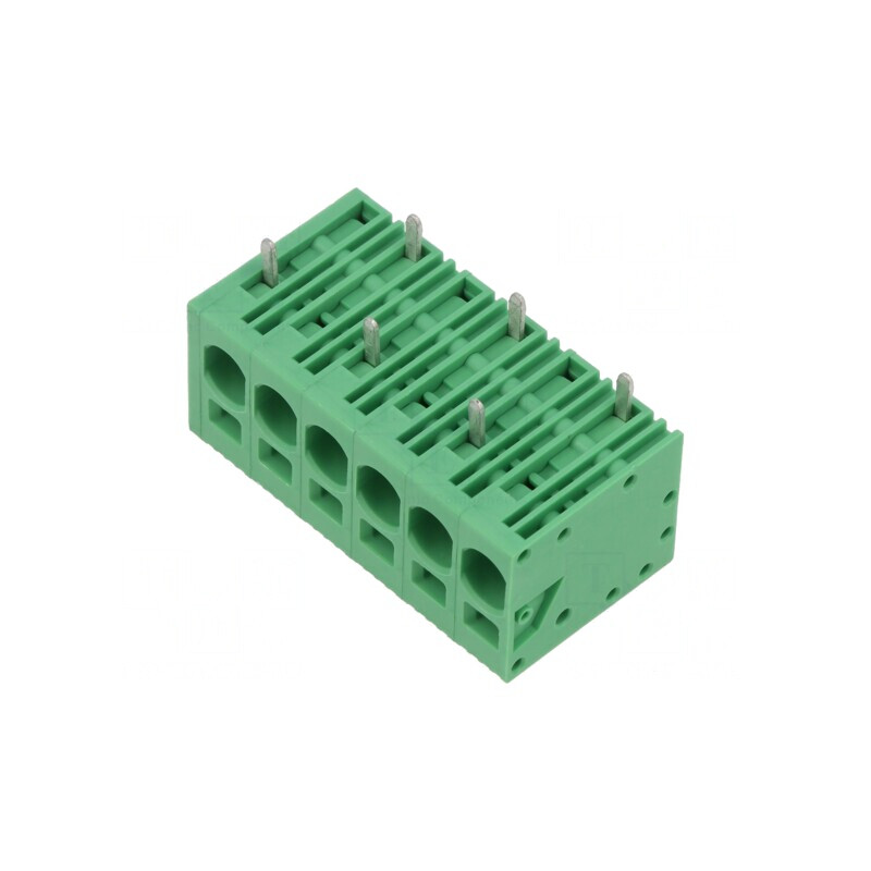 Regletă Conexiuni PCB Unghi 90° 7,5mm 6 Piste 40A | Electronic-mag.ro | Componente Electronice