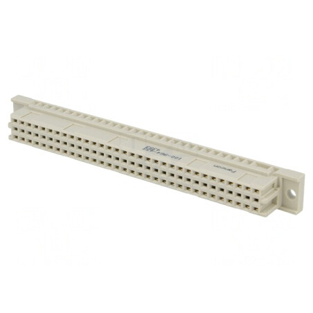 Soclu DIN 41612 tip C mamă 64 PIN THT aurit 3A | Electronic-mag.ro | Componente Electronice