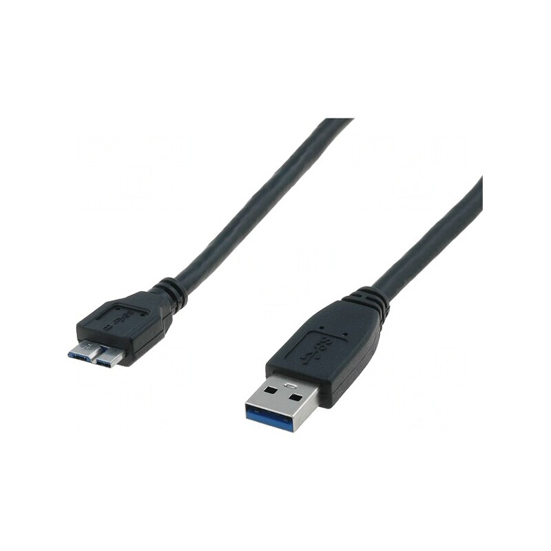 Cablu USB 3.0 A la Micro B 1m Negru | Electronic-mag.ro | Componente Electronice