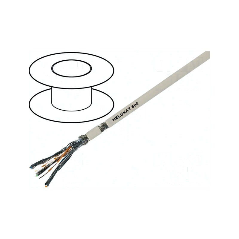 Cablu HELUKAT 600 S/FTP 100m Gri | Electronic-mag.ro | Componente Electronice