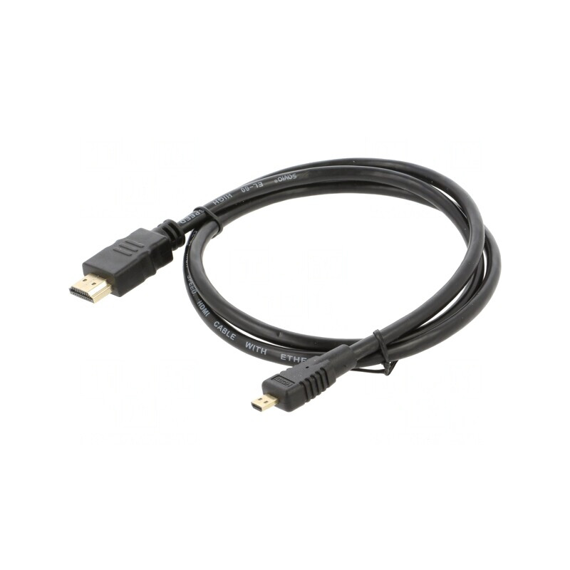 Cablu HDMI 1.4 Micro HDMI 1m Negru | Electronic-mag.ro | Componente Electronice
