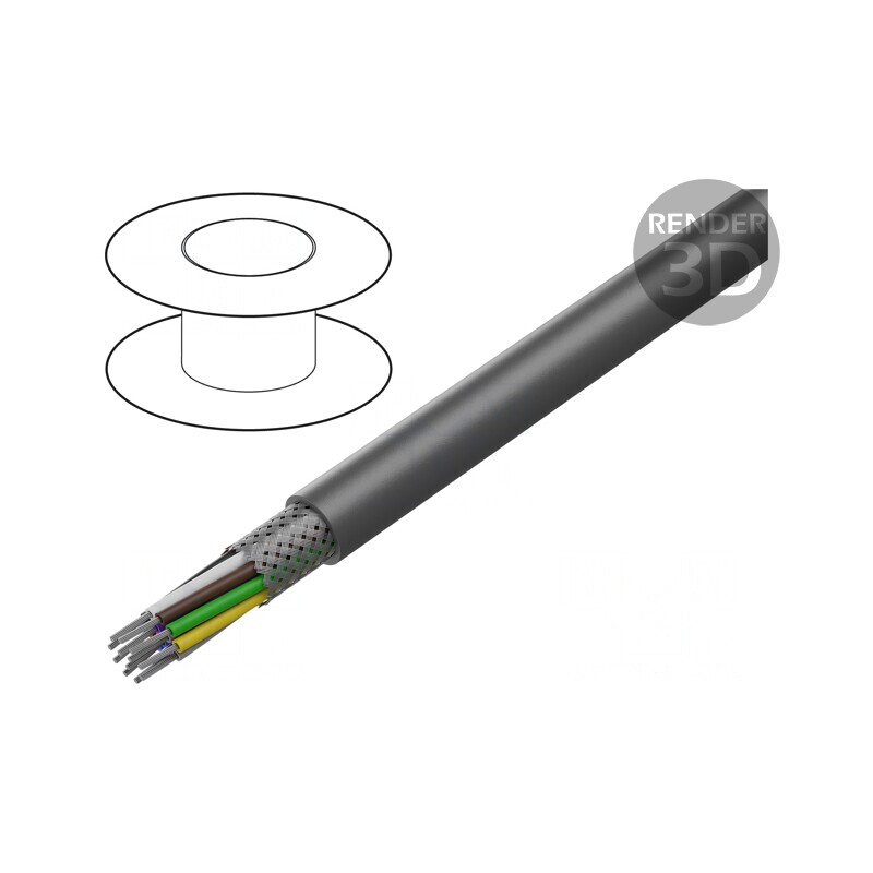 Cablu LiYCY A 12x24AWG Ecranat PVC | Electronic-mag.ro | Componente Electronice