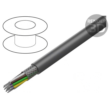 Cablu LiYCY A 12x24AWG Ecranat PVC | Electronic-mag.ro | Componente Electronice
