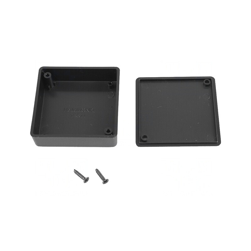 Carcasă universală 60x60x20mm ABS neagră | Electronic-mag.ro | Componente Electronice