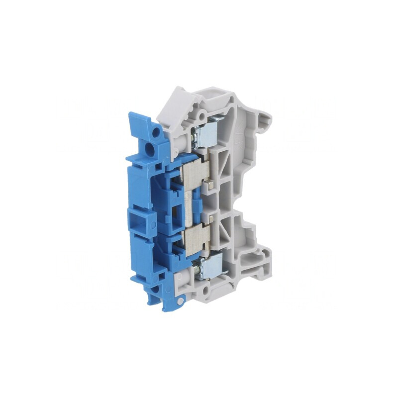 Conector de Șine 0.2-4mm² 2 Borne Albastru/Gri | Electronic-mag.ro | Componente Electronice