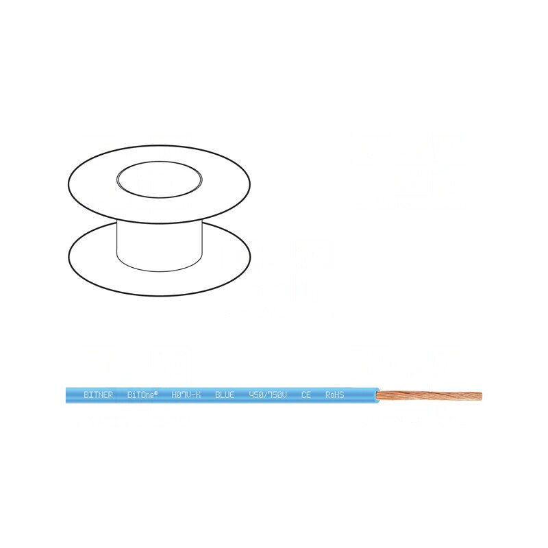 Cablu Electric Cupru Litat 16mm² Albastru PVC 450/750V | Electronic-mag.ro | Componente Electronice