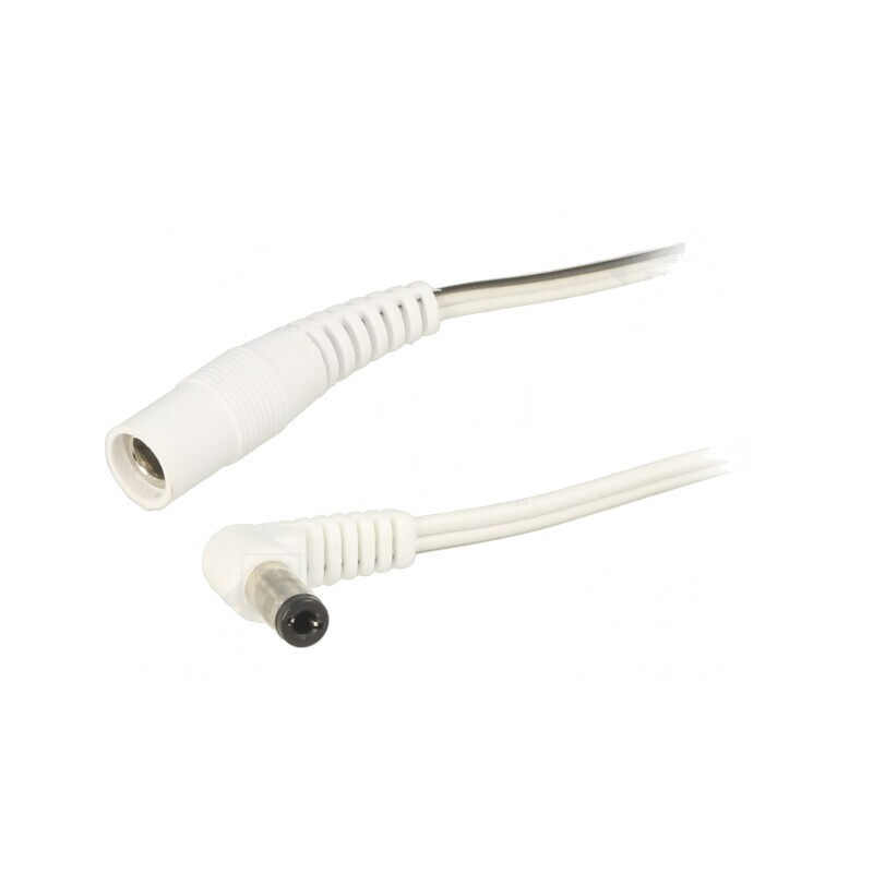 Cablu DC 5,5/2,1 Alb în Unghi 2x0,5mm2 | Electronic-mag.ro | Componente Electronice Cablu DC 5,5/2,1 Alb în Unghi 2x0,5mm2 | Electronic-mag.ro | Componente Electronice