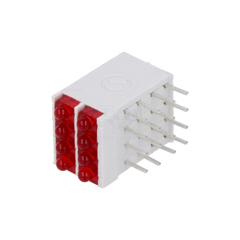 LED Roșu 1,8mm 8 Diode 10mA 38° 2V 13mcd | Electronic-mag.ro | Componente Electronice