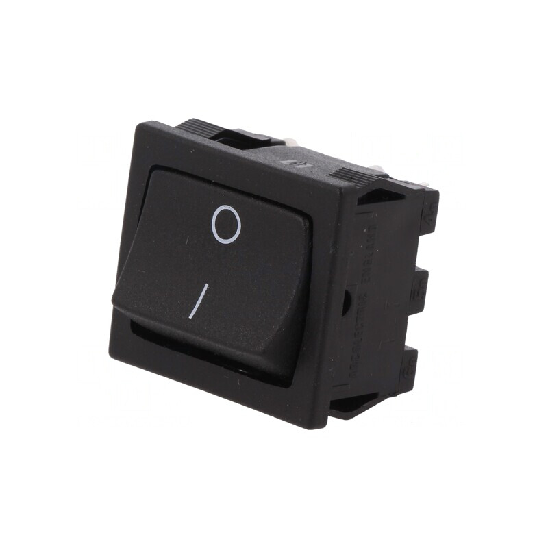 Comutator balansoar DPST ON-OFF 10A negru | Electronic-mag.ro | Componente Electronice